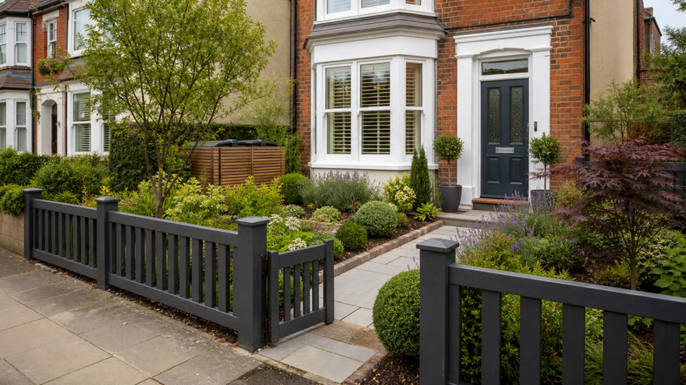 Front garden and curb