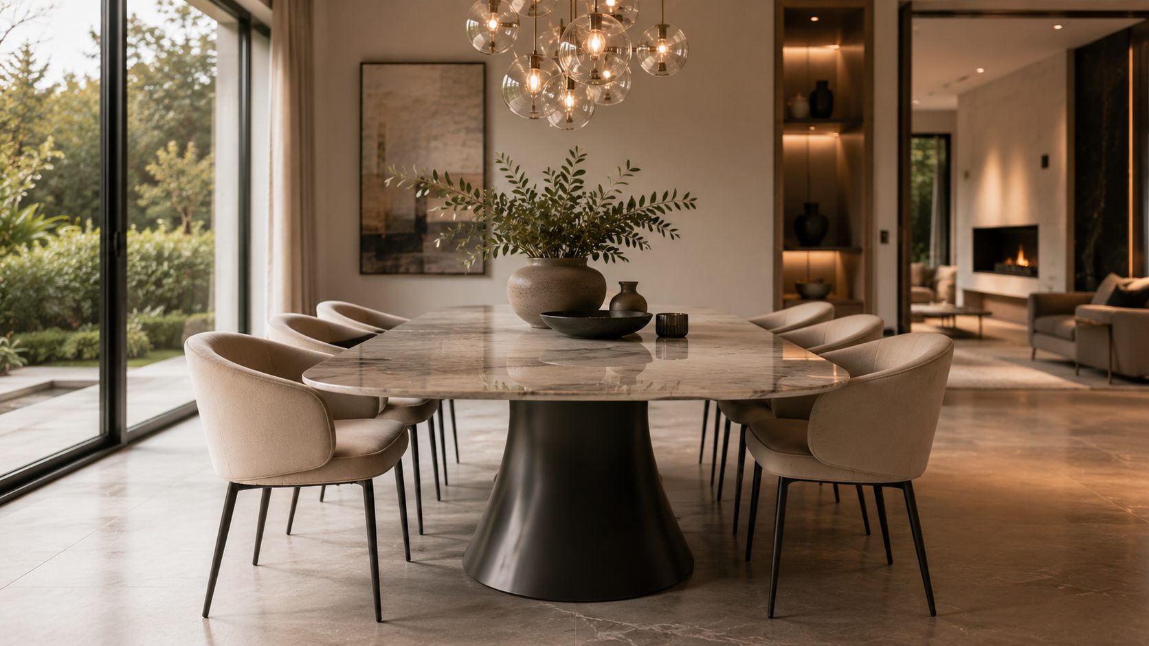 AI visualisation of a dining table makeover
