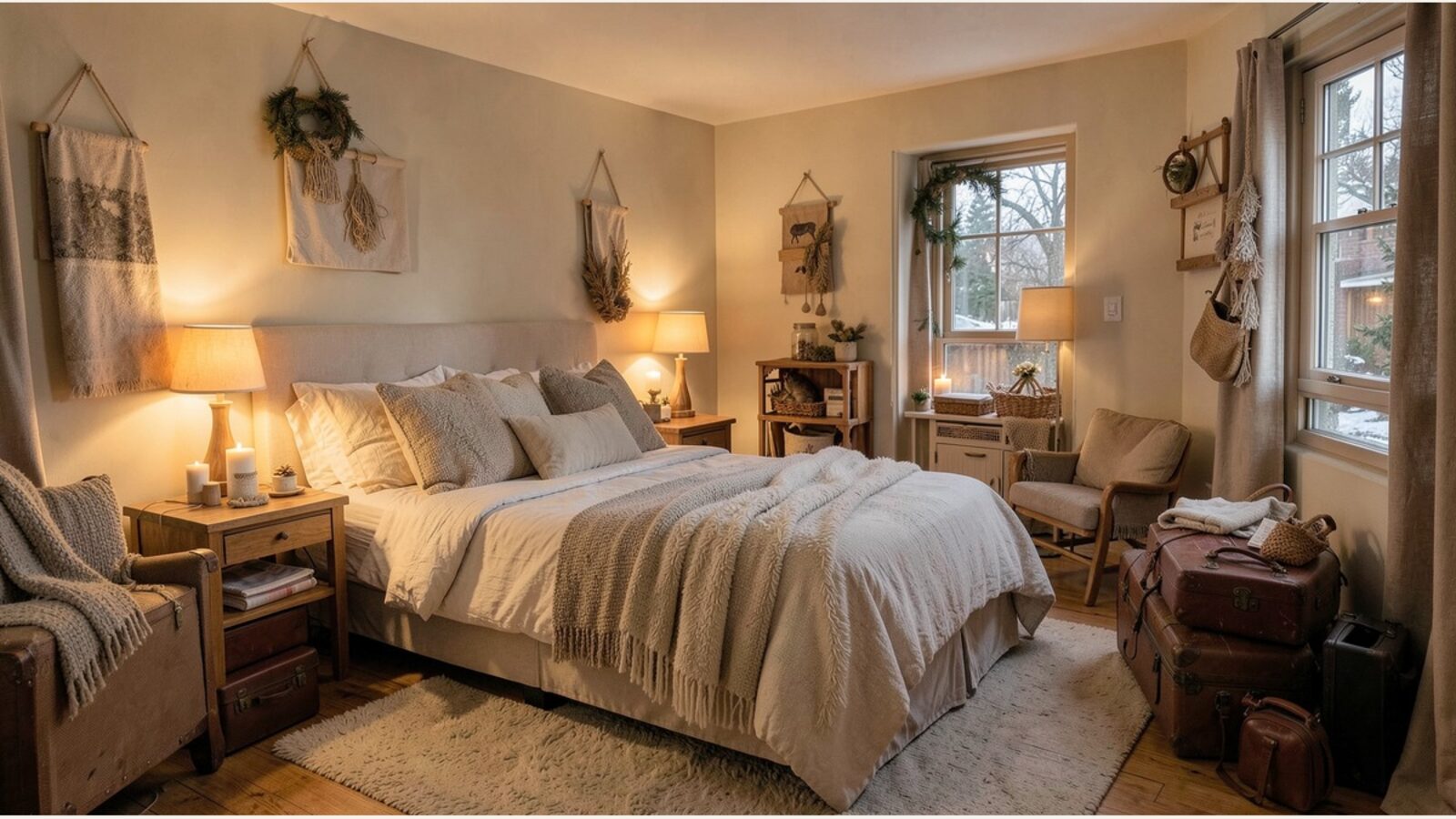 Styled guest-ready holiday let bedroom for an Airbnb listing